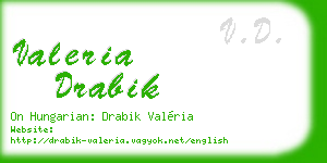 valeria drabik business card
