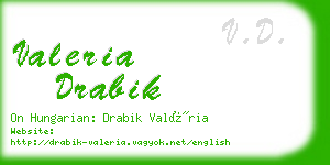 valeria drabik business card